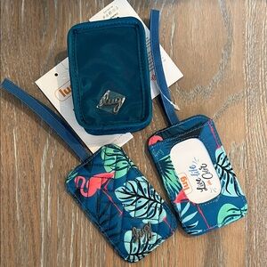 3 Pieces Blue Drizzle and Luggage Tags Set